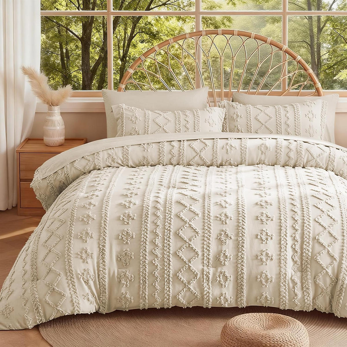 BETTBEZUG (200 x 230 cm) + zwei Kissenbezüge (51 x 76 cm) – Cremegelb - Gelb, Textil (230/200cm)