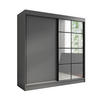 SCHWEBETÜRENSCHRANK 200 CM TAVIRO Farbe: Graphit - Graphitfarben, Holzwerkstoff (200/215/60cm) - A&J MöbelLand
