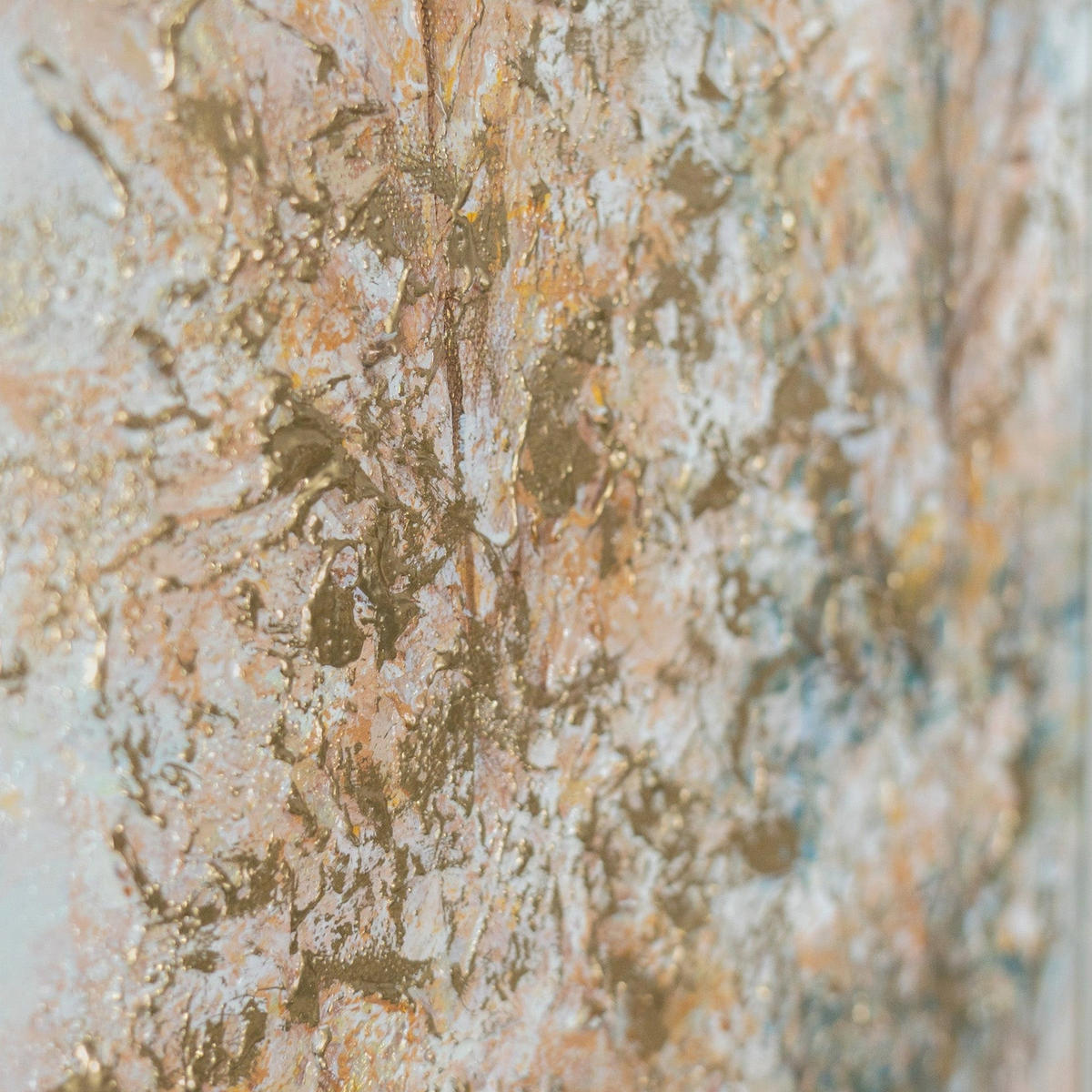 GEMÄLDE Herbstlicher Hain Schattenfugenrahmen Beige 70x50 cm - Beige, Holz (70/50cm) - YS-art gallery