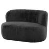 1,5-SITZER SOFA - Anthrazit/Schwarz, Kunststoff/Textil (134/75/84cm) - home24