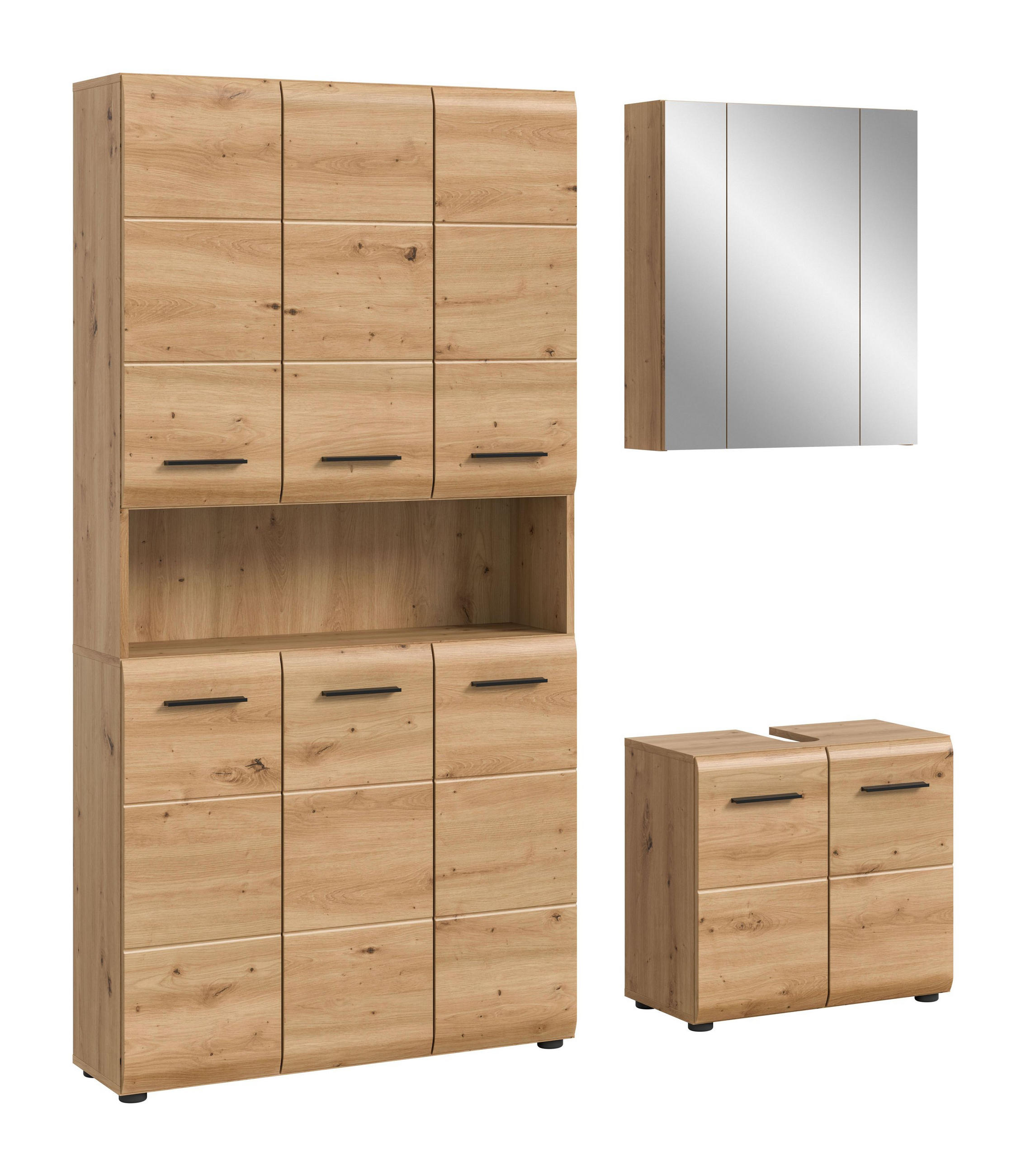 BADEZIMMER Alba 3-tlg. (B/H/T: ca. 165/185/30 cm) in Artisan Oak /Artisan Oak - Eiche Artisan, Holz (165/185/30cm)