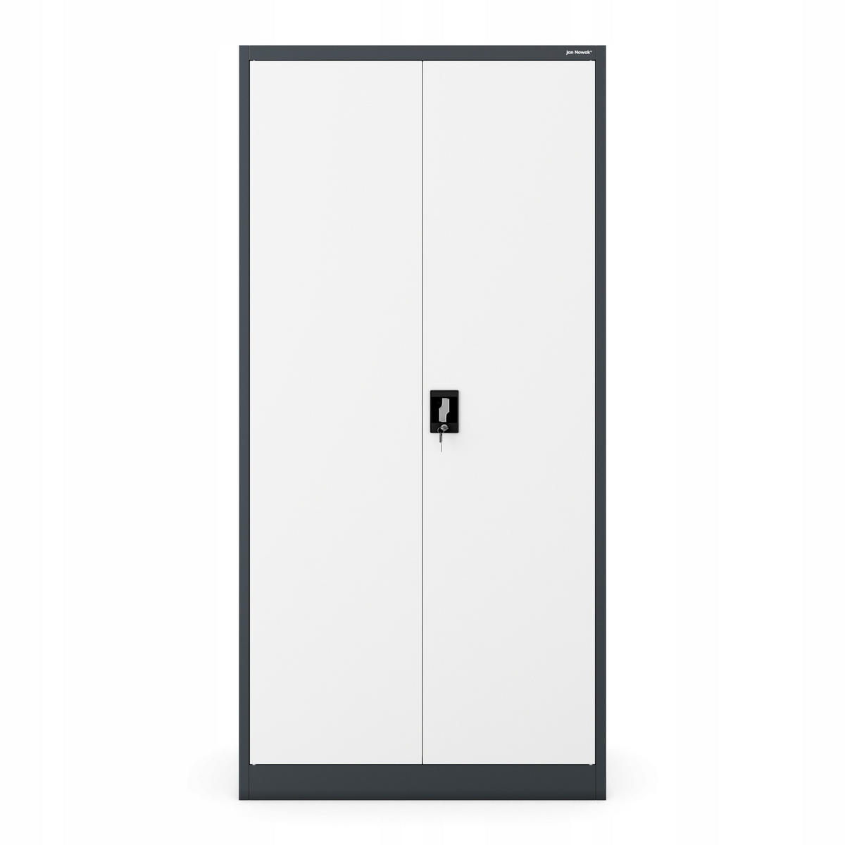 MEHRZWECKSCHRANK DAWID - Anthrazit/Weiß, Metall (90/185/45cm) - Jan Nowak