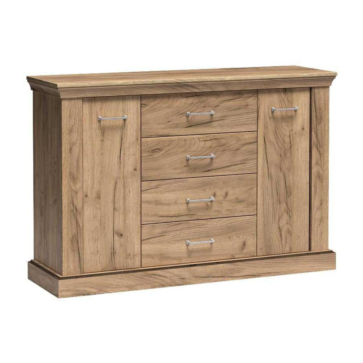 KOMMODE Antica New AN-1 142 x 95,5 x 42 cm Kraft Gold - Wildeiche, Holzwerkstoff/Metall (142/95.5/42cm) - Koseto