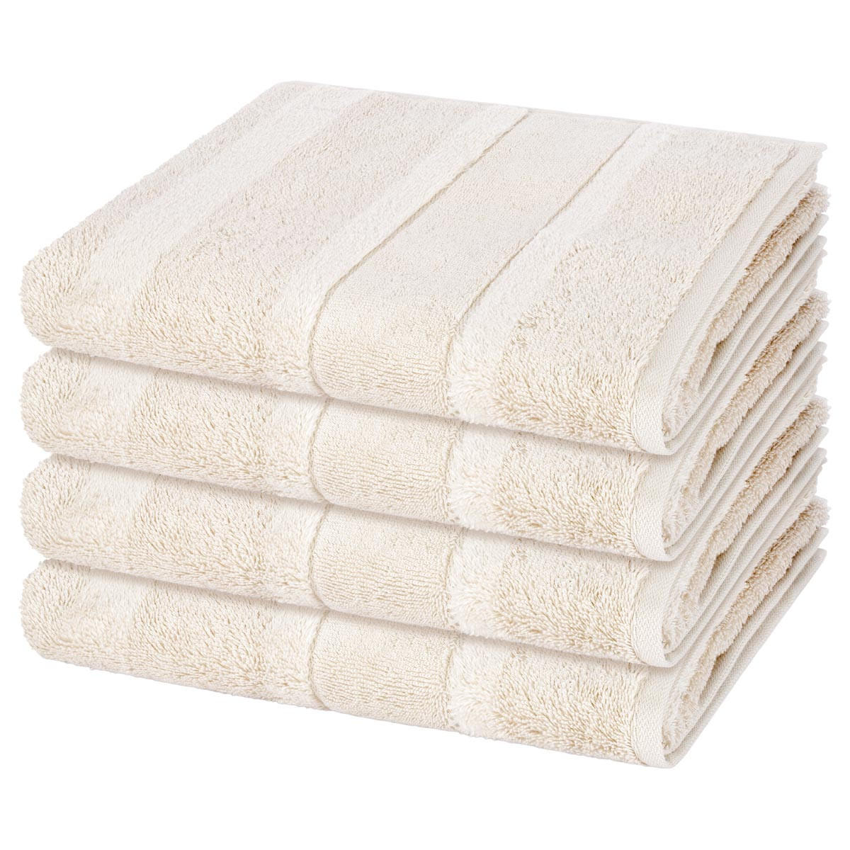 HANDTUCH Noblesse 4er-Set - Beige, Textil (50/100cm) - Cawoe