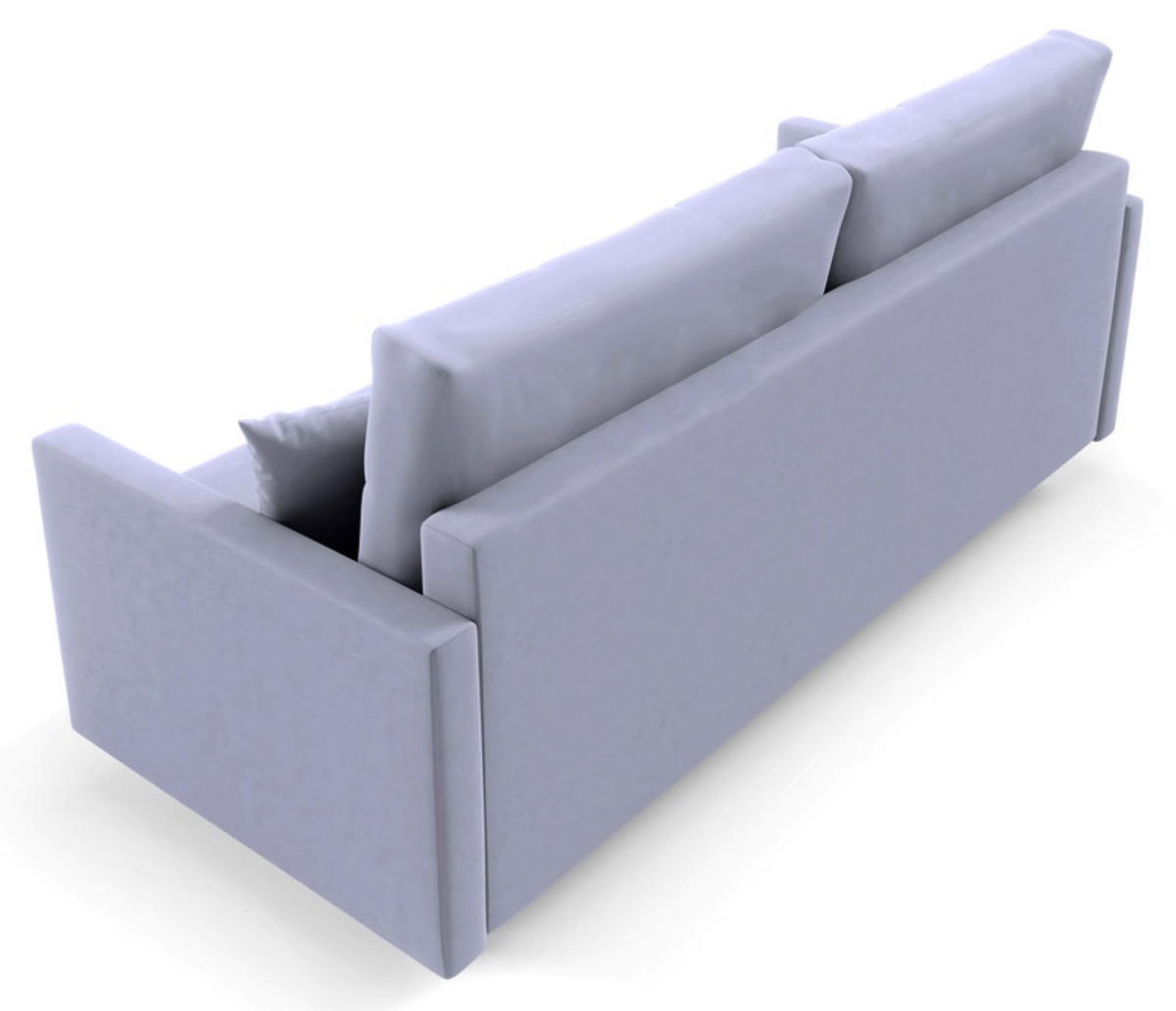 SCHLAFSOFA ARO, Sofa mit Schlaffunktion und Bettkasten, Veloursstoff, Frabe: Hellgrau - Hellgrau, Textil (217/100/87cm) - Sepro Meble