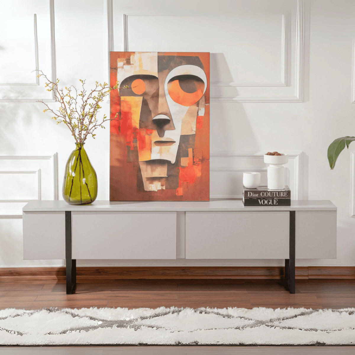 TV-MÖBEL mit 2 klapptüren - serenity 180/29,5/50 cm - Dunkelgrau, Holzwerkstoff (29.5/50/188cm) - Calicosy