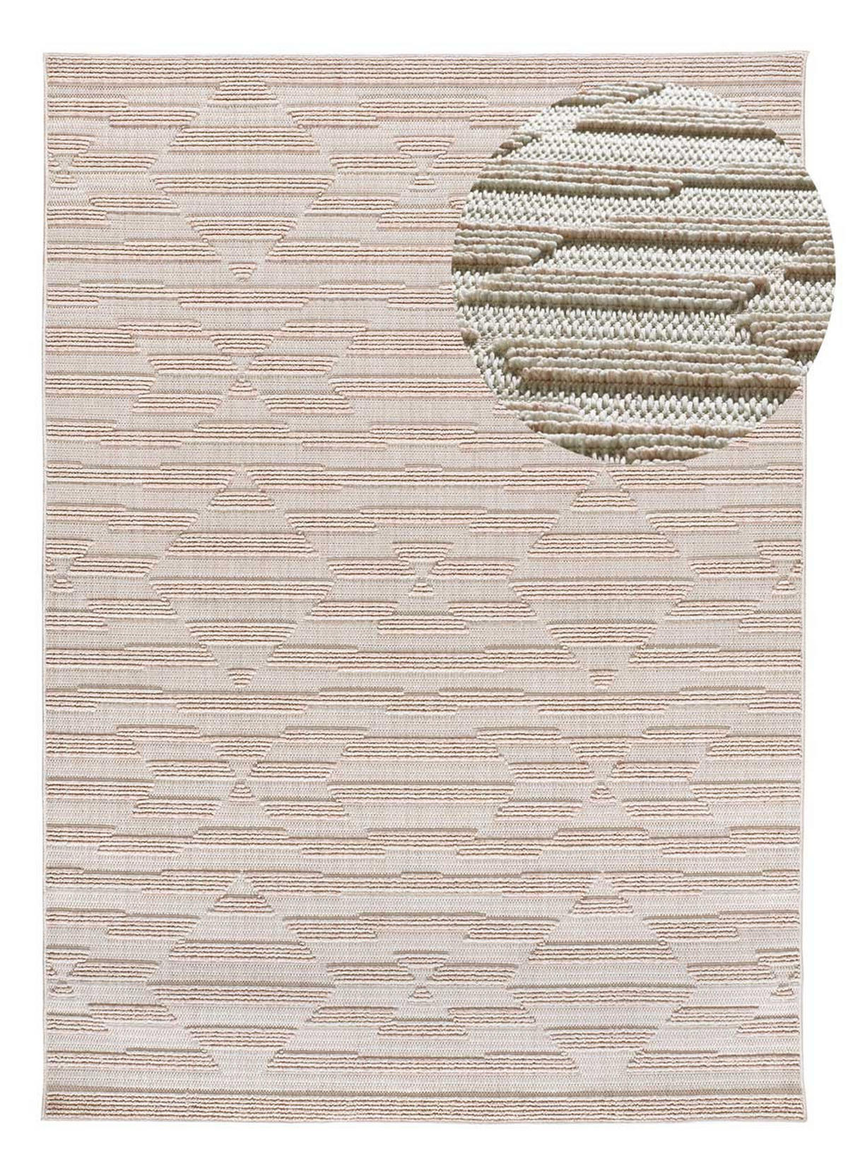 VINTAGE-TEPPICH Beige Element 77/150 cm - Beige, Naturmaterialien/Textil (77/150cm) - Atticgo