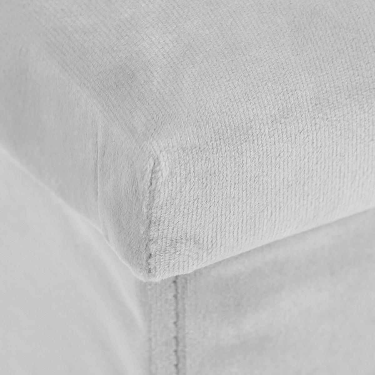 SITZHOCKER - Grau, Holzwerkstoff/Textil (38/38/38cm) - Relaxdays