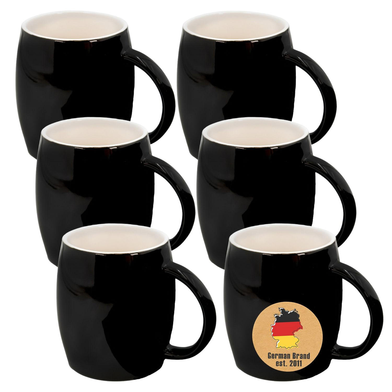 Intirilife Kaffeetasse Schwarz 9x10.5x12.5 cm