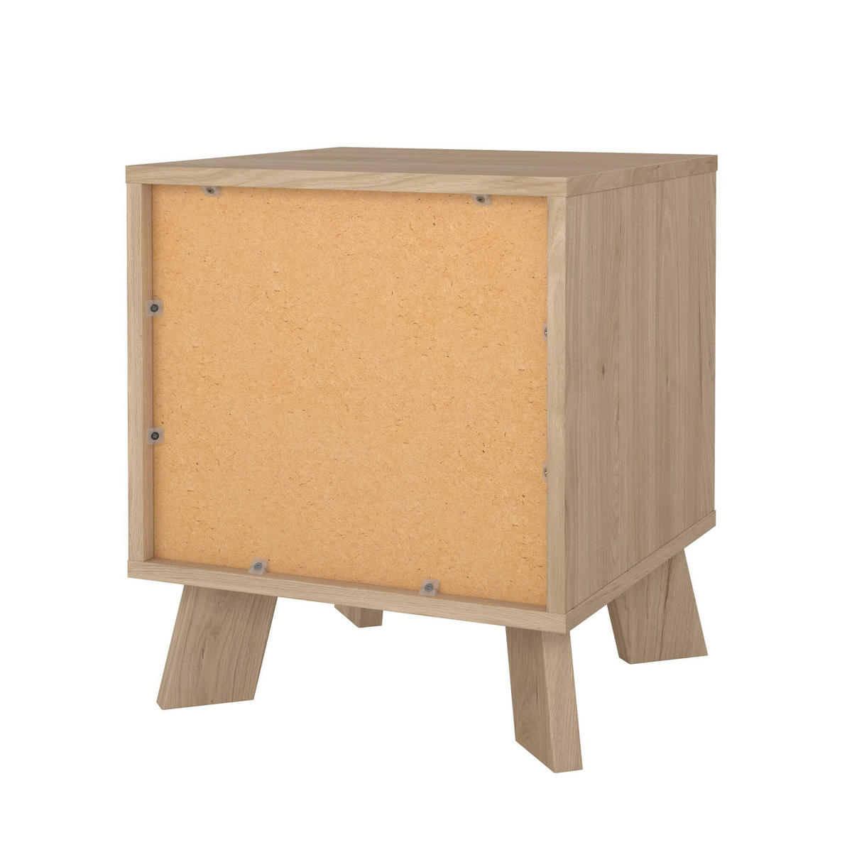 NACHTTISCH Eiche, Weiß 39.8/40.2/47.4 cm - Braun, Holzwerkstoff (40.2/47.4/39.8cm) - DMORA