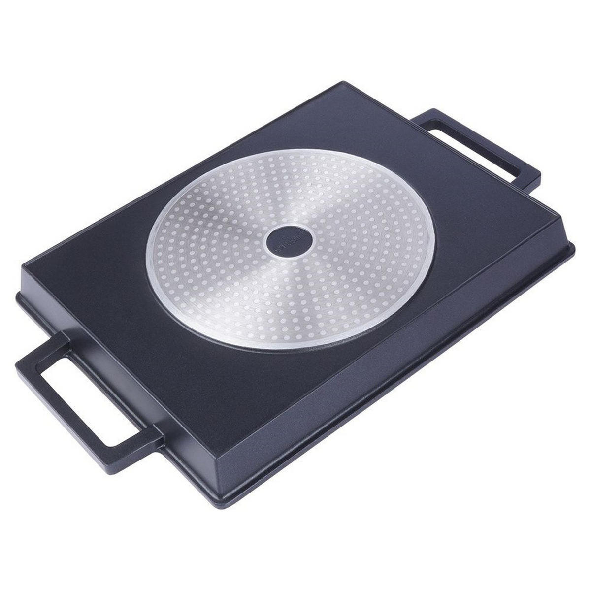 GRILLPLATTE Grande schwarz - Schwarz, Metall (43/27/4cm) - Orion 