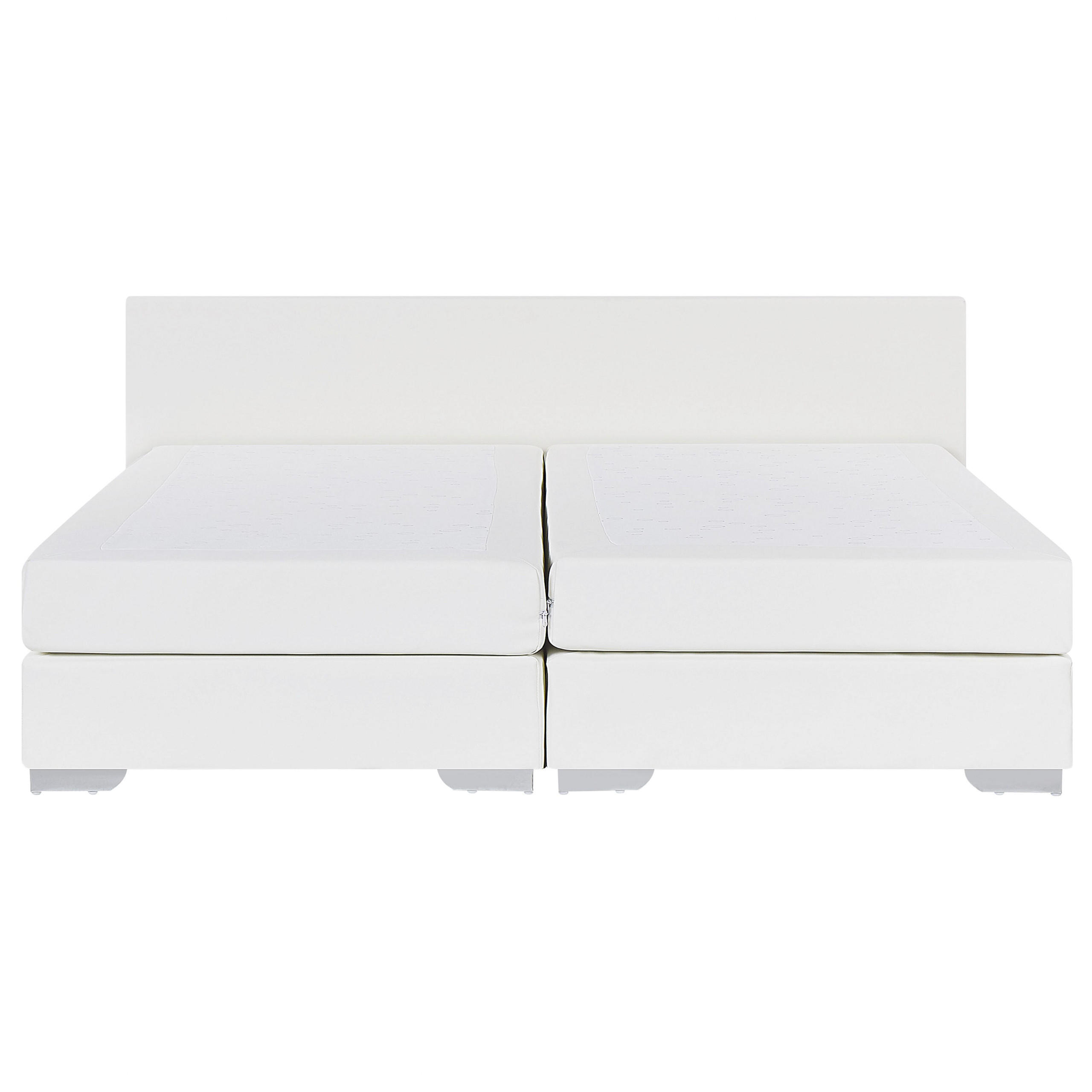 BOXSPRINGBETT 180/200cm Weiß President - Weiß, Kunststoff/Textil (180/200cm) - Beliani