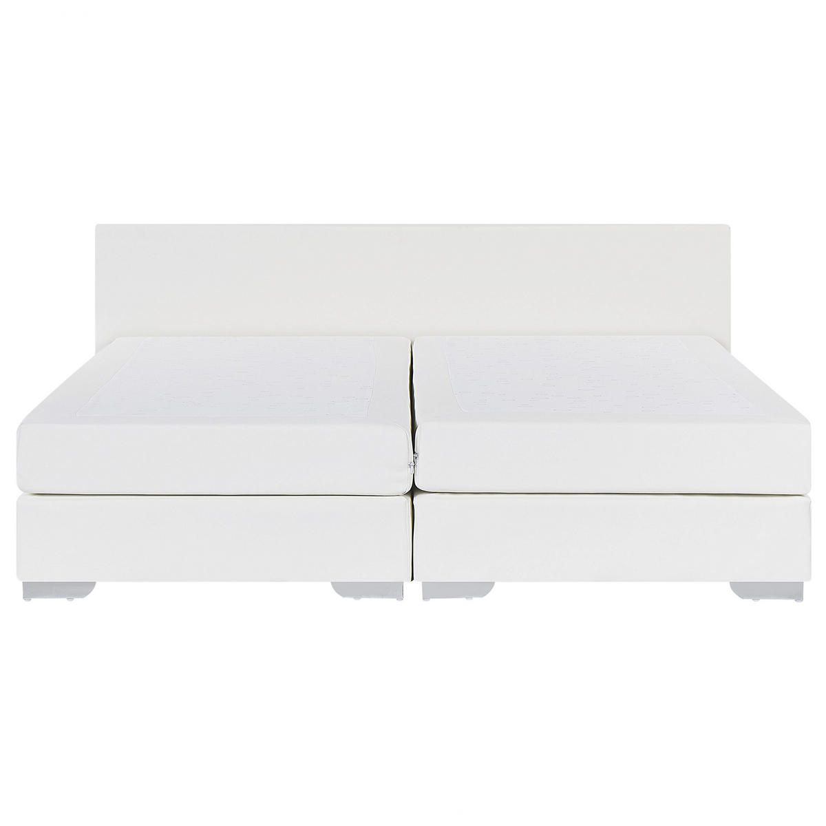 BOXSPRINGBETT 180/200cm Weiß President - Weiß, Kunststoff/Textil (180/200cm) - Beliani