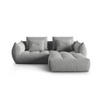 SOFA modular Bloom aus Samt grau 3 Sitzplätze - Grau, Textil (216/232cm) - Micadoni
