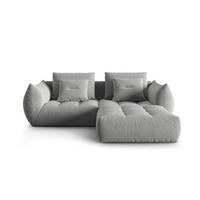 SOFA modular Bloom aus Samt grau 3 Sitzplätze - Grau, Textil (216/232cm) - Micadoni