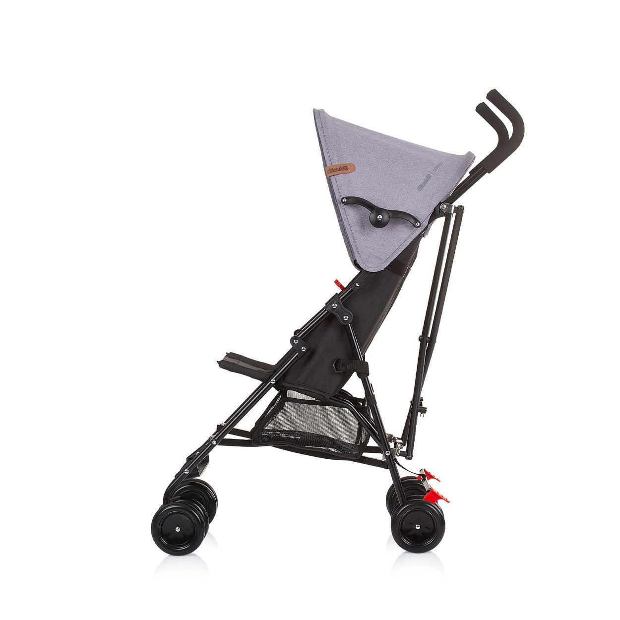BUGGY Amaya grau schwarz Sonnendach verstellbar, faltbar, Korb - Grau, Metall (80/43/98cm) - Chipolino