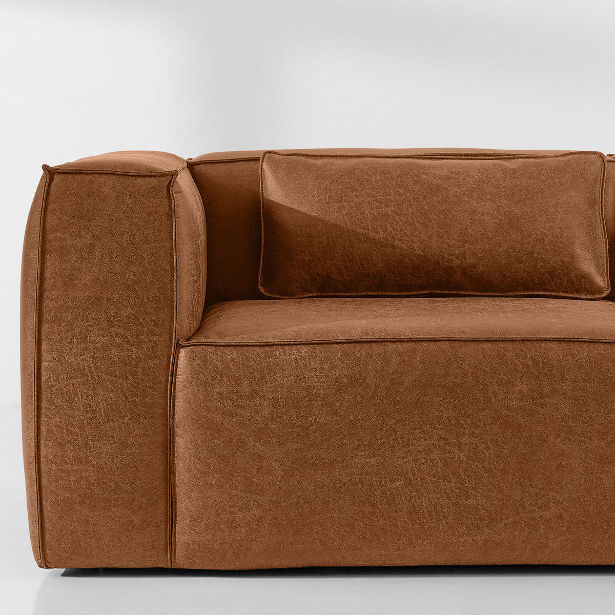 3-SITZER SOFA FEROX, Rot - Rot, Holz/Holzwerkstoff (240/73/96cm) - KONSIMO®