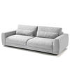 3-SITZER SOFA - Hellgrau/Schwarz, Kunststoff/Textil (252/80/117cm) - home24