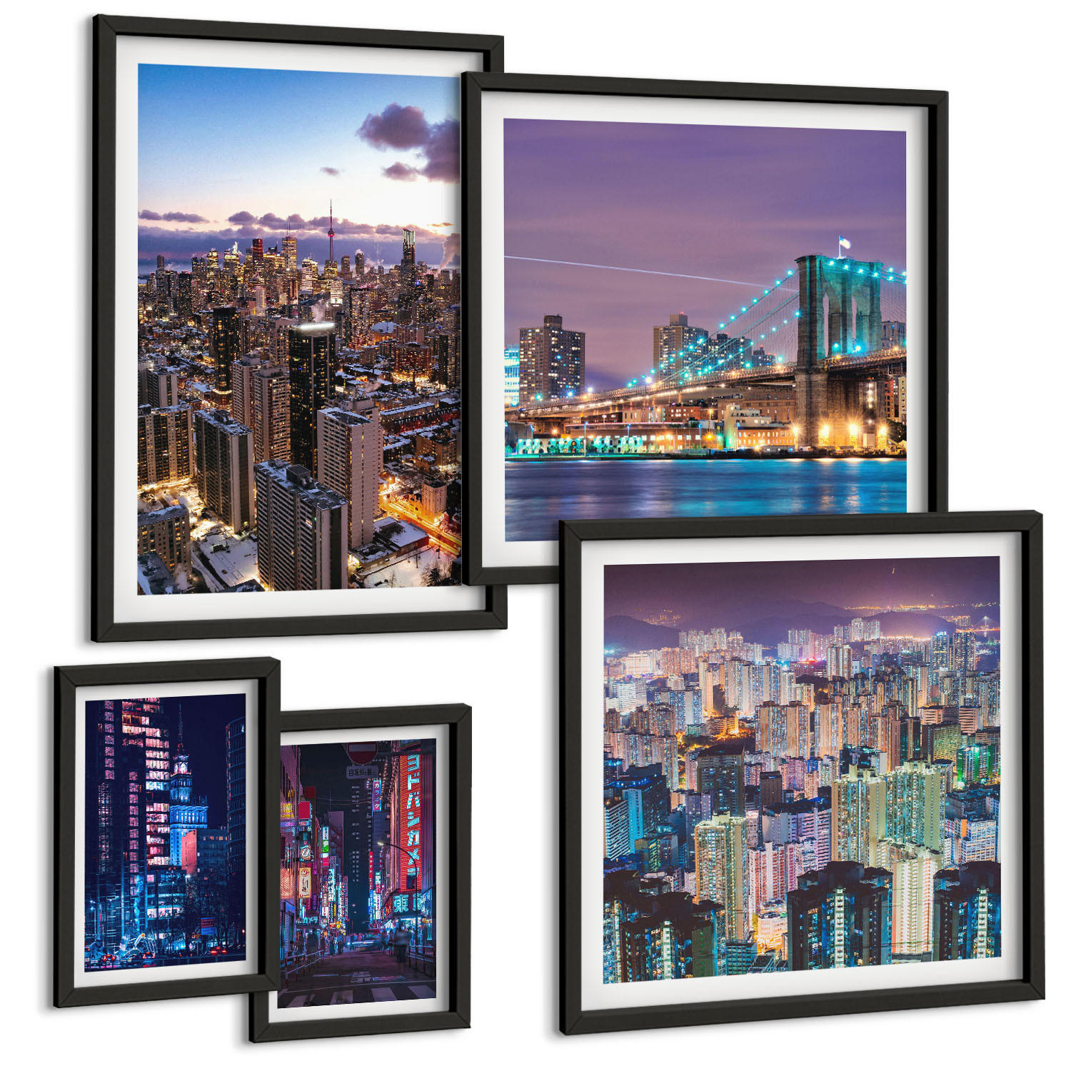 Tulup Bilder Schwarz 40x60 cm