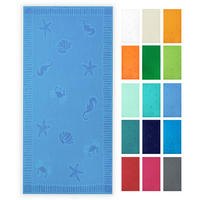 STRANDTUCH, 100x200 cm, 100% Baumwolle - Pastellblau, Textil (100/200cm) - Zollner