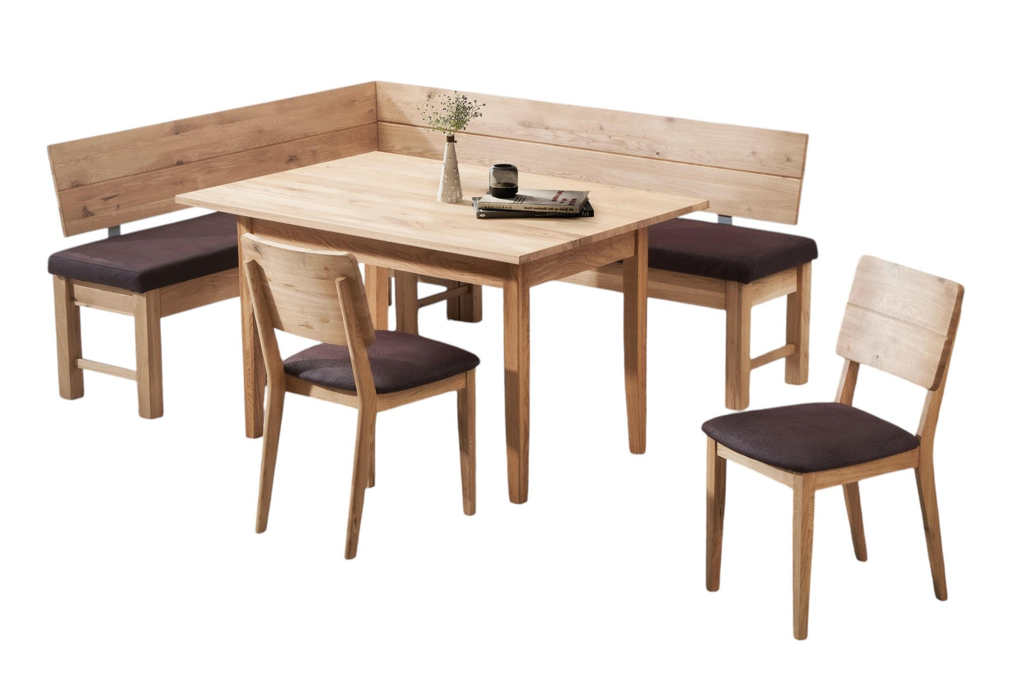 ECKBANKGRUPPE Modern Dyan 1 für 7 Personen Massivholz Wildeiche/Braun - Wildeiche/Braun, Holz (167/85/192cm) - 58aufmkessel