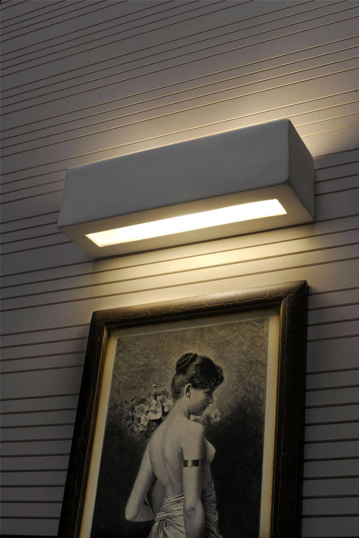 LED WANDLEUCHTE VEGA Keramik Weiß - Weiß, Glas (9/9/32cm) - Sollux Lighting