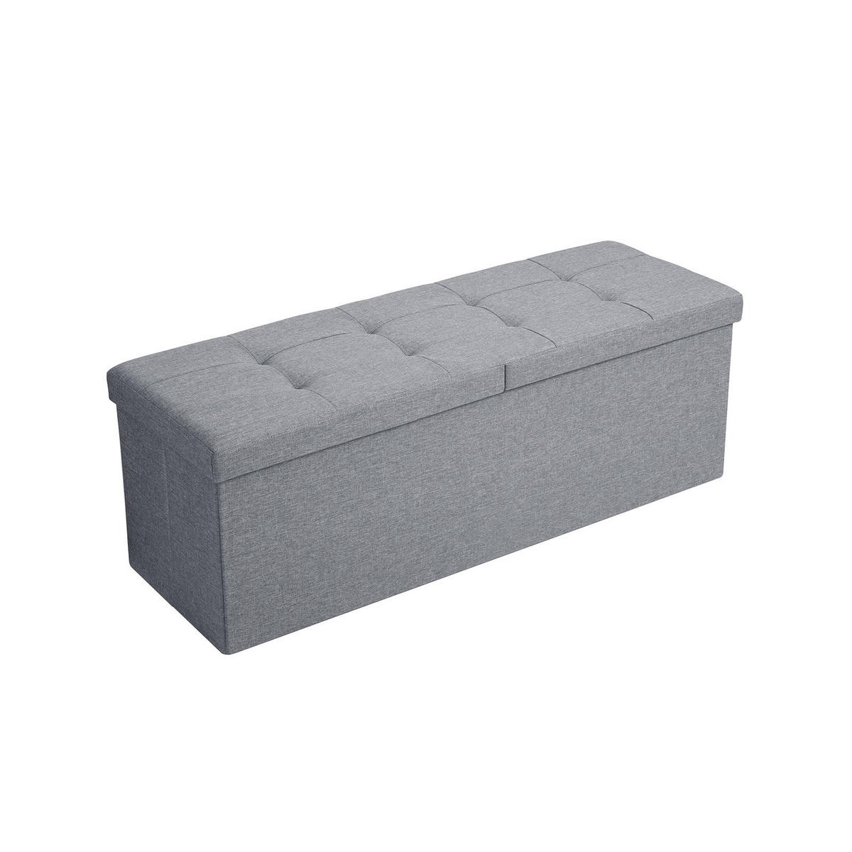 SITZBANK MIT KLAPPDECKE - Grau, Holzwerkstoff (38/38/110cm) - Hansiro