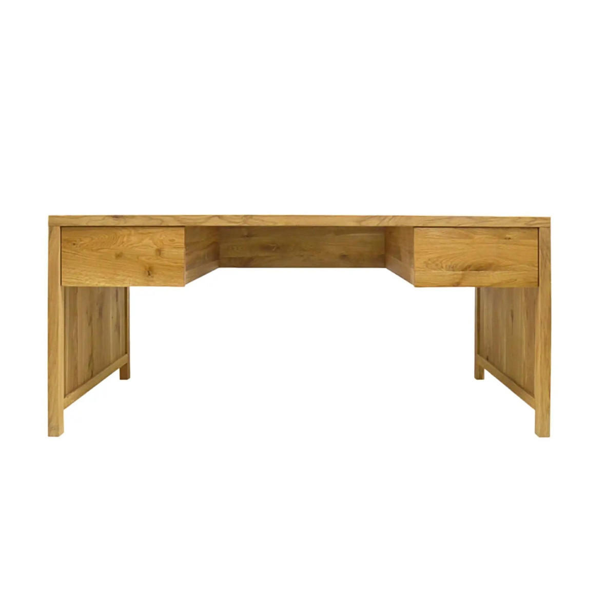 SCHREIBTISCH mit Schubladen aus Massivholz DAVOS II - Eichefarben, Holz (75/170/75cm) - Rawood Furniture