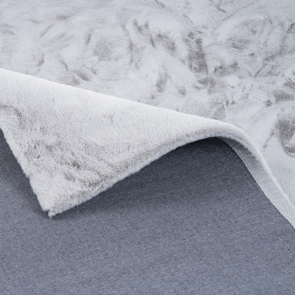 FELLTEPPICH LUXUS SUPER SOFT PLUSH - Hellgrau, Textil (70/140cm) - Pergamon