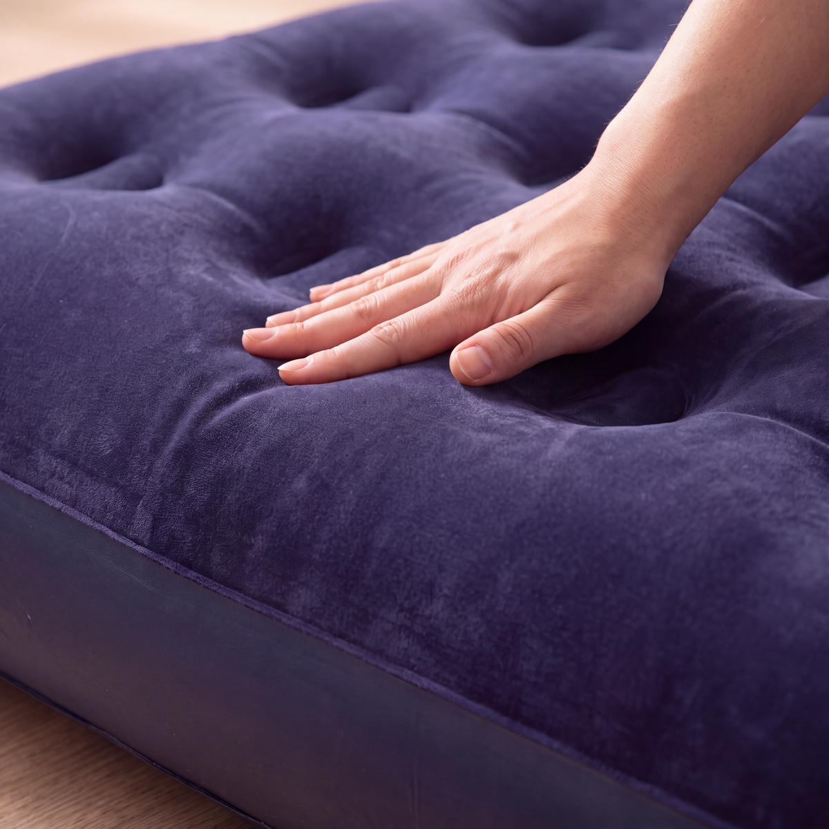 LUFTBETT Luftmatratze Camping 2 Personen 203x183x22cm blau - Blau, Kunststoff (183/203cm) - Avenli