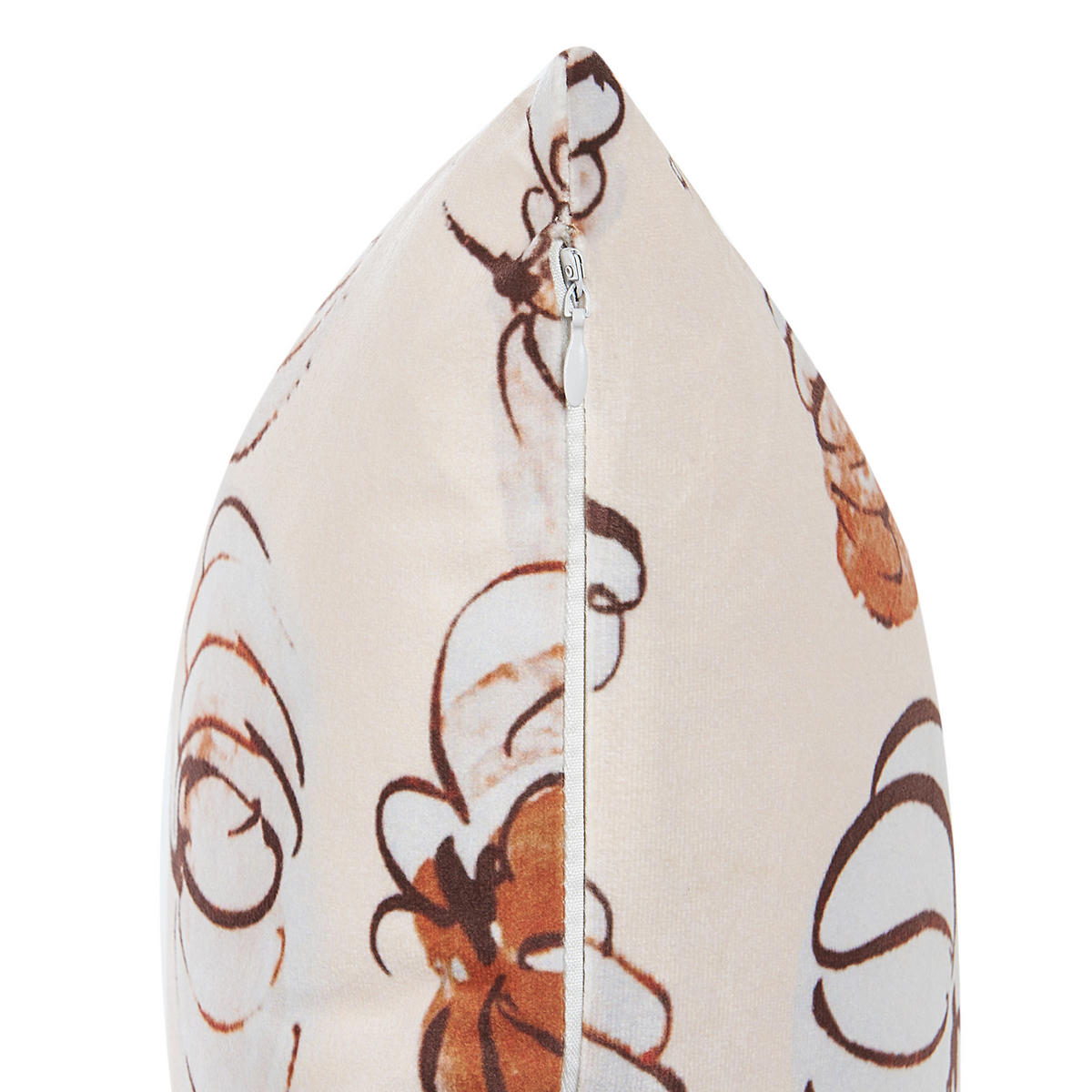DEKOKISSEN 2er-Set Beige 45/45 cm Cucurbita - Beige, Textil (45/45cm) - Beliani