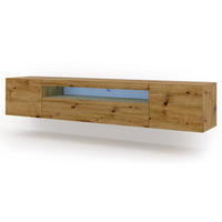 TV LOWBOARD Artisan Eiche 200/42/37 - Eiche Artisan, Holzwerkstoff (200/42/37cm) - RAUMHIRSCH FURNITURE