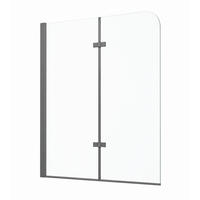 VANOVÁ ZÁSTĚNA Austin 2 díly chrom s kouřovým sklem - 120 x 140 cm - chromová, sklo (120/140cm) - Badplaats