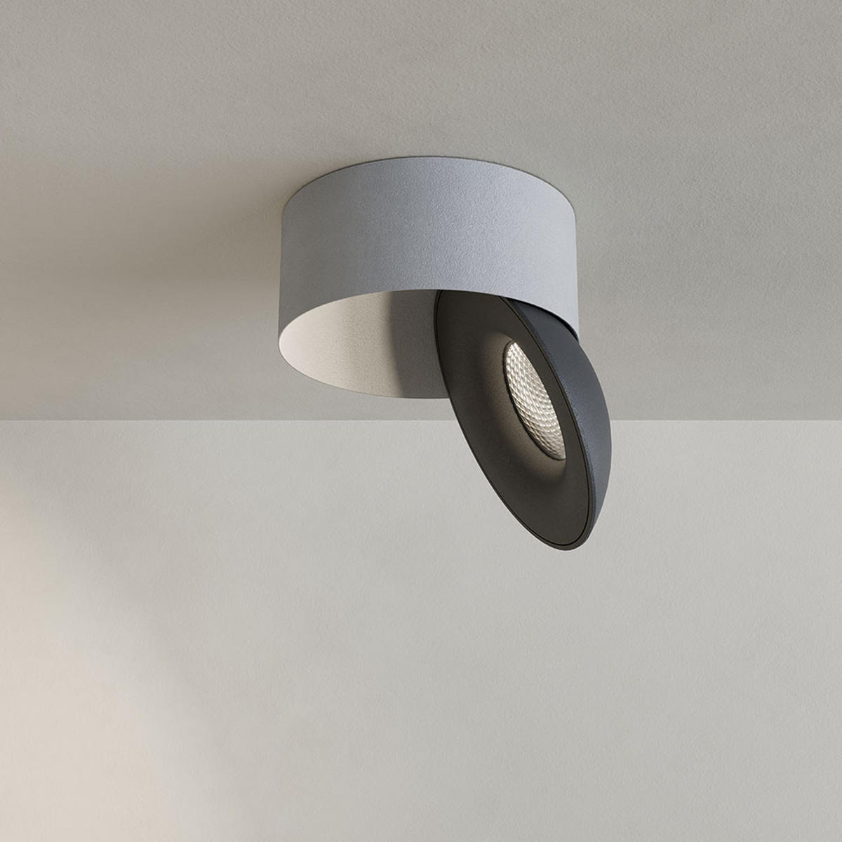 LED-AUFBAULEUCHTE Santa Neo Weiß/Schwarz Neutralweiß - Schwarz/Weiß, Metall (10.8/10.8/5cm) - s.luce