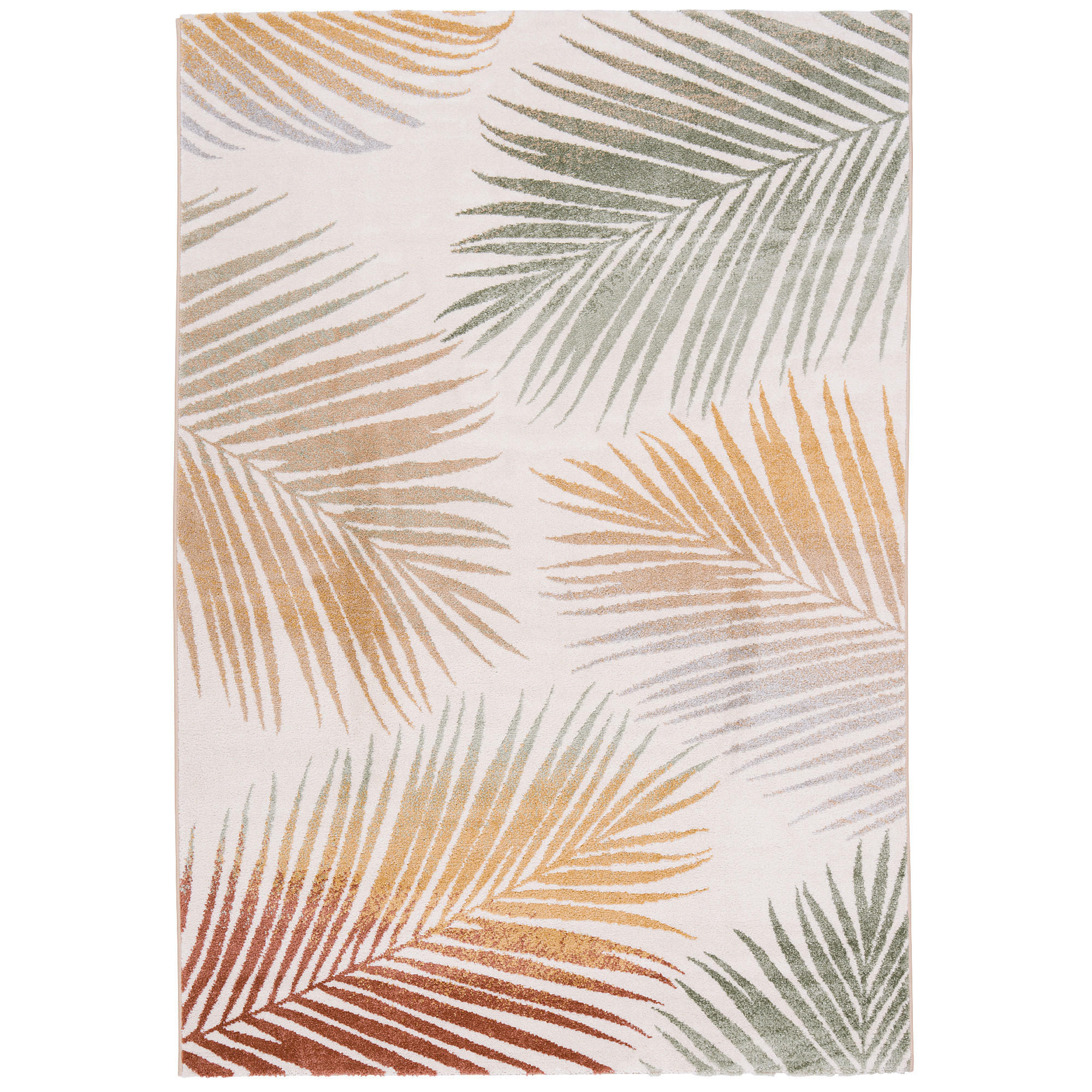 DESIGNER TEPPICH FARO TROPICAL BLÄTTER - Naturfarben, Textil (140/200cm) - Pergamon