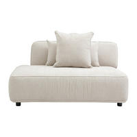 RECAMIERE ohne Schlaffunktion - 1 Person - stoff - beige Lelaco - Beige, Textil (145/74/105cm) - Vente-Unique