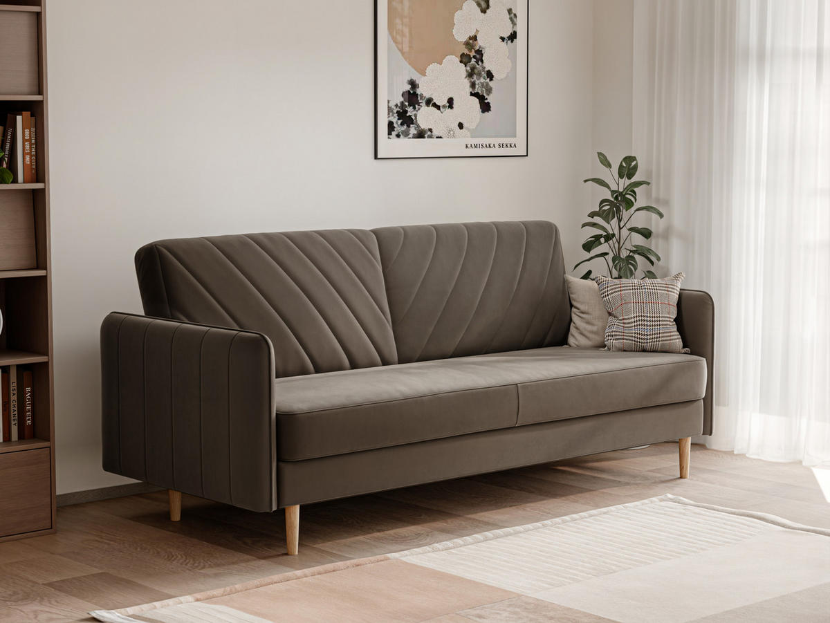 SCHLAFSOFA COLETTE mit Bettkasten Dunkelgrau - Dunkelgrau, Holzwerkstoff/Kunststoff (200/85/90cm) - Idohome