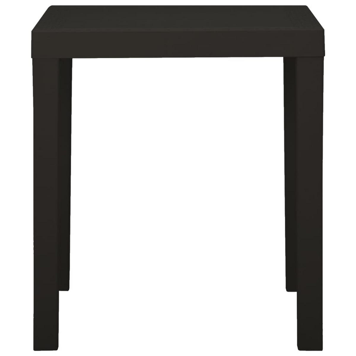GARTENTISCH Anthrazit 79/65/72 Cm Kunststoff - Anthrazit, Kunststoff (79/65/72cm) - vidaXL
