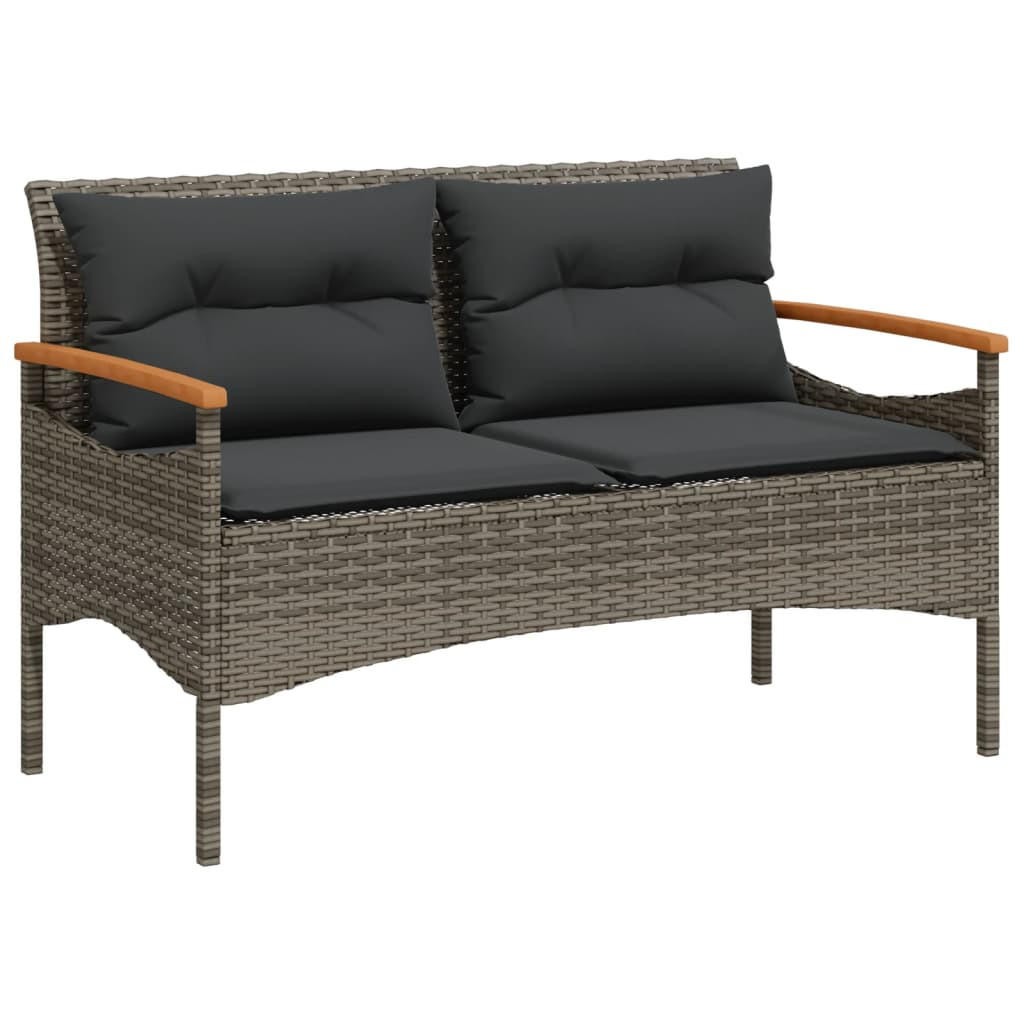 furnicato Gartenbank Grau 116x74x62.5 cm