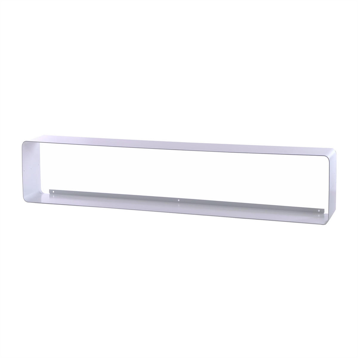 CD-REGAL Cube 80 Metall, Lounge Design weiß - Weiß, Metall (80/14/15cm) - DESIGN DELIGHTS