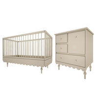 SOBA ZA BEBE 2-dijelniBabushka Oliva - zelena, drvni materijal (145/99/75cm) - Petits-meubles