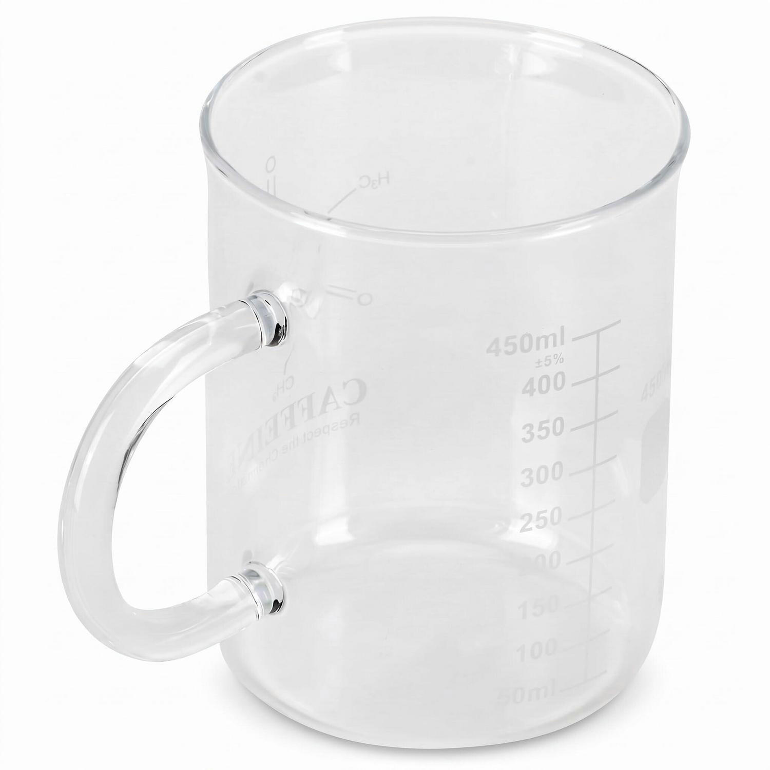 MESSBECHER aus Borosilikatglas 450 ml mit Skalierung - Transparent, Glas (0.45L)