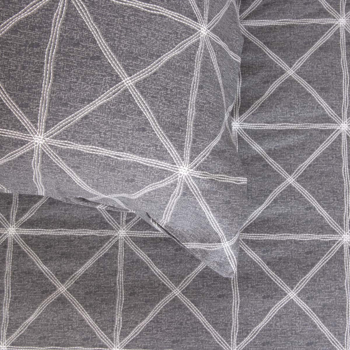 BETTWÄSCHE Felix Grey Baumwolle grau 160/200 cm - Grau, Textil (160/200cm) - Homla