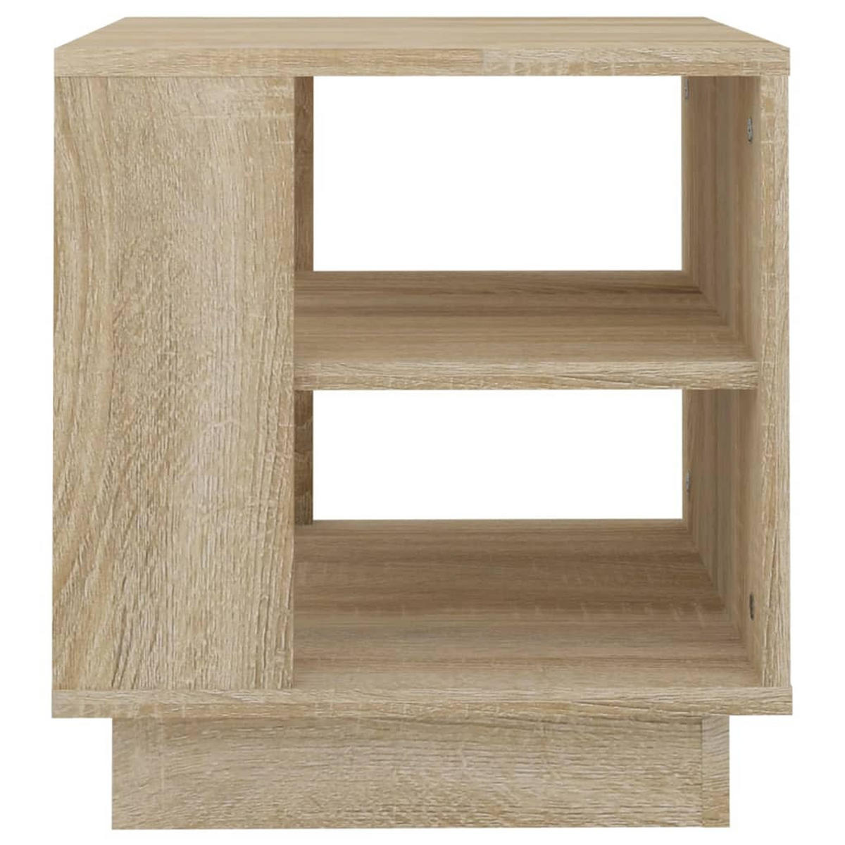 COUCHTISCH 40/40/43 cm aus Holzwerkstoff Sonoma-Eiche mit 2 Ablageflächen - Sonoma Eiche, Holz (40/40/43cm) - vidaXL