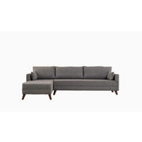 ECKSOFA mit losen Rückenkissen und Schlaffläche - Nussbaumfarben/Walnussfarben, Holz/Kunststoff (275/165cm) - myHomelando