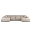 WOHNLANDSCHAFT Celes Premium In Artico - Creme, Holzwerkstoff/Textil (378/73/165cm) - Fun Möbel