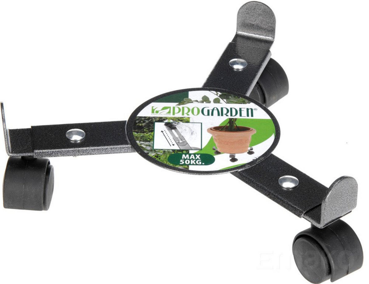 PFLANZENROLLER Metall Blumenroller - Schwarz, Metall (24/24/5cm)
