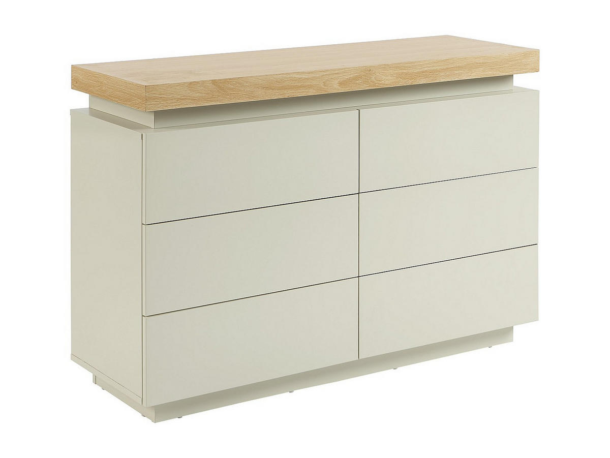 KOMMODE - 120 cm x 40 cm - holz - beige, naturfarben hell Halo - Beige/Naturfarben, Holz (120/80/40cm) - Vente-Unique