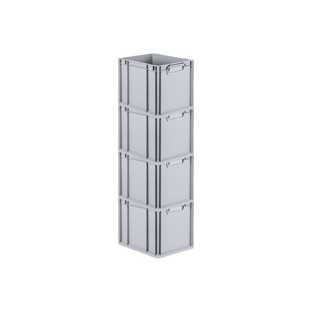 EUROBOX 4x Nextgen Economy Mit Scharnierdeckel Grau/BlauGriffe Geschlossen 30 Liter - Blau, Kunststoff (30/32/40cm) - PROREGAL