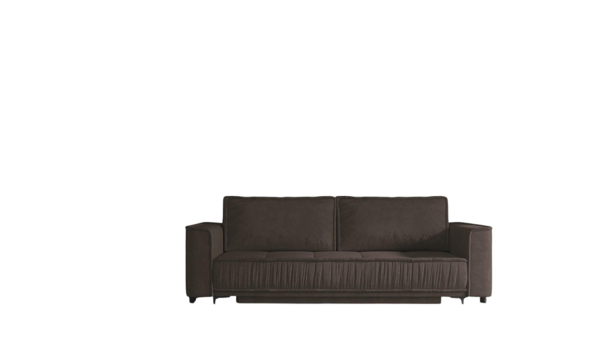 SCHLAFSOFA Juna - Braun, Holzwerkstoff/Textil (230/86/85cm) - Fun Möbel